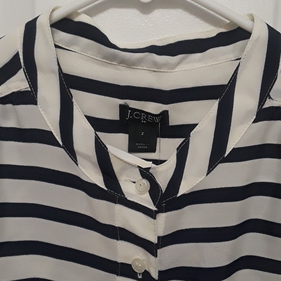 NWT J.Crew Factory Striped  Sleeveless  Top Sz: 2 - Picture 2 of 8